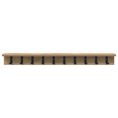 Appendiabiti a muro Rovere artigianale 100 x 10,5 x 10,5 cm