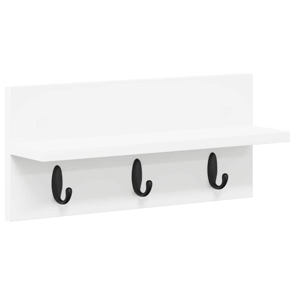 Appendiabiti a muro Bianco 40 x 10,5 x 18 cm Legno multistrato