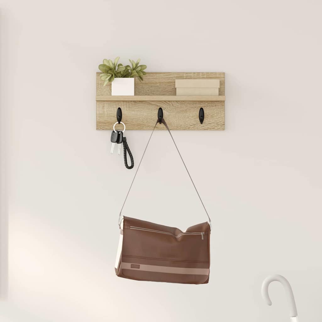 Appendiabiti a muro Rovere Sonoma 40 x 10,5 x 18 cm