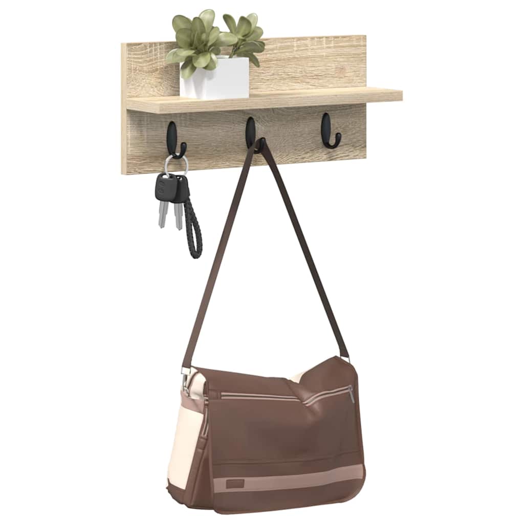 Appendiabiti a muro Rovere Sonoma 40 x 10,5 x 18 cm