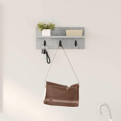 Appendiabiti a muro Grigio cemento 40 x 10,5 x 18 cm
