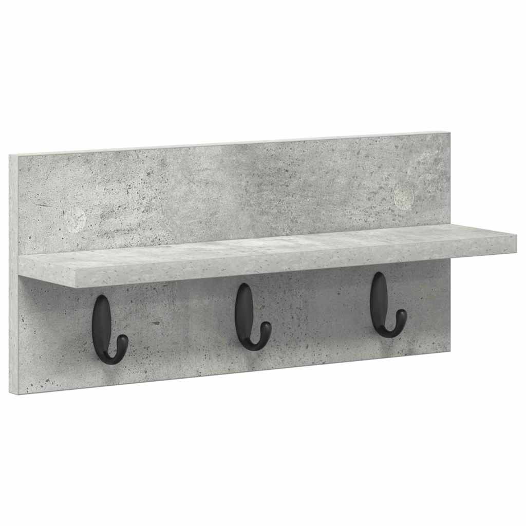 Appendiabiti a muro Grigio cemento 40 x 10,5 x 18 cm