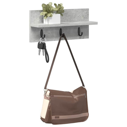 Appendiabiti a muro Grigio cemento 40 x 10,5 x 18 cm
