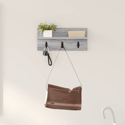 Appendiabiti a muro Grigio Sonoma 40 x 10,5 x 18 cm