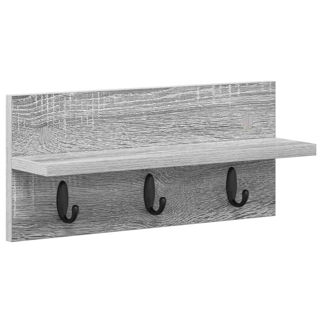 Appendiabiti a muro Grigio Sonoma 40 x 10,5 x 18 cm