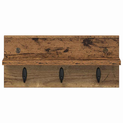 Appendiabiti a muro Legno vecchio 40 x 10,5 x 18 cm