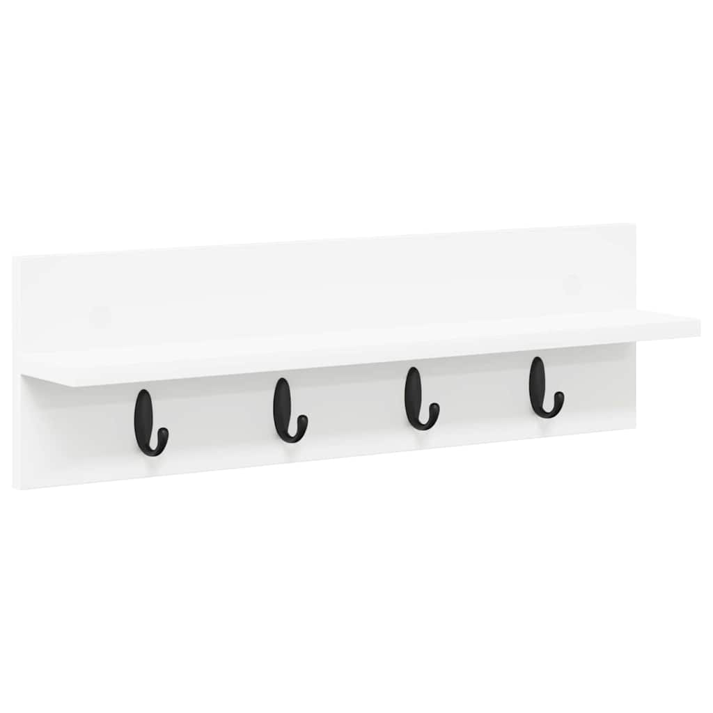 Appendiabiti a muro Bianco 60 x 10,5 x 18 cm Legno multistrato