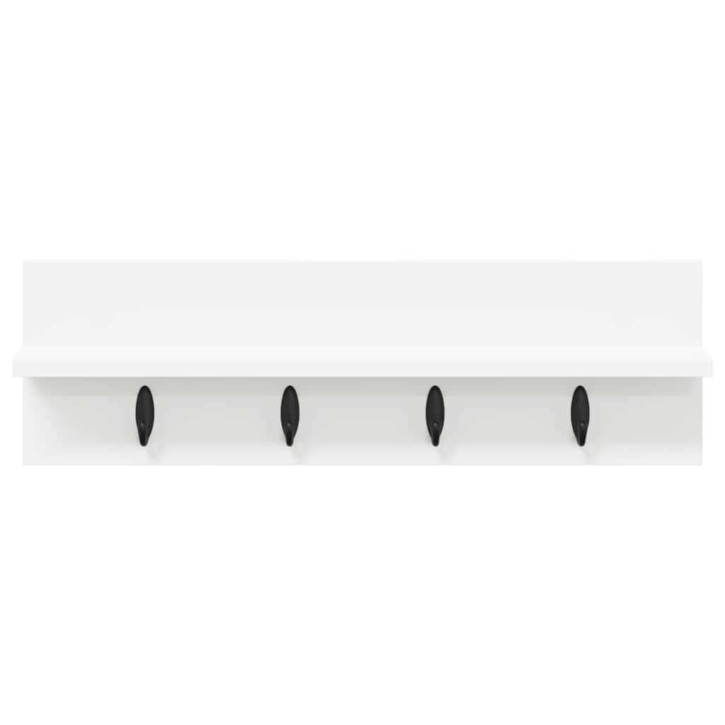 Appendiabiti a muro Bianco 60 x 10,5 x 18 cm Legno multistrato