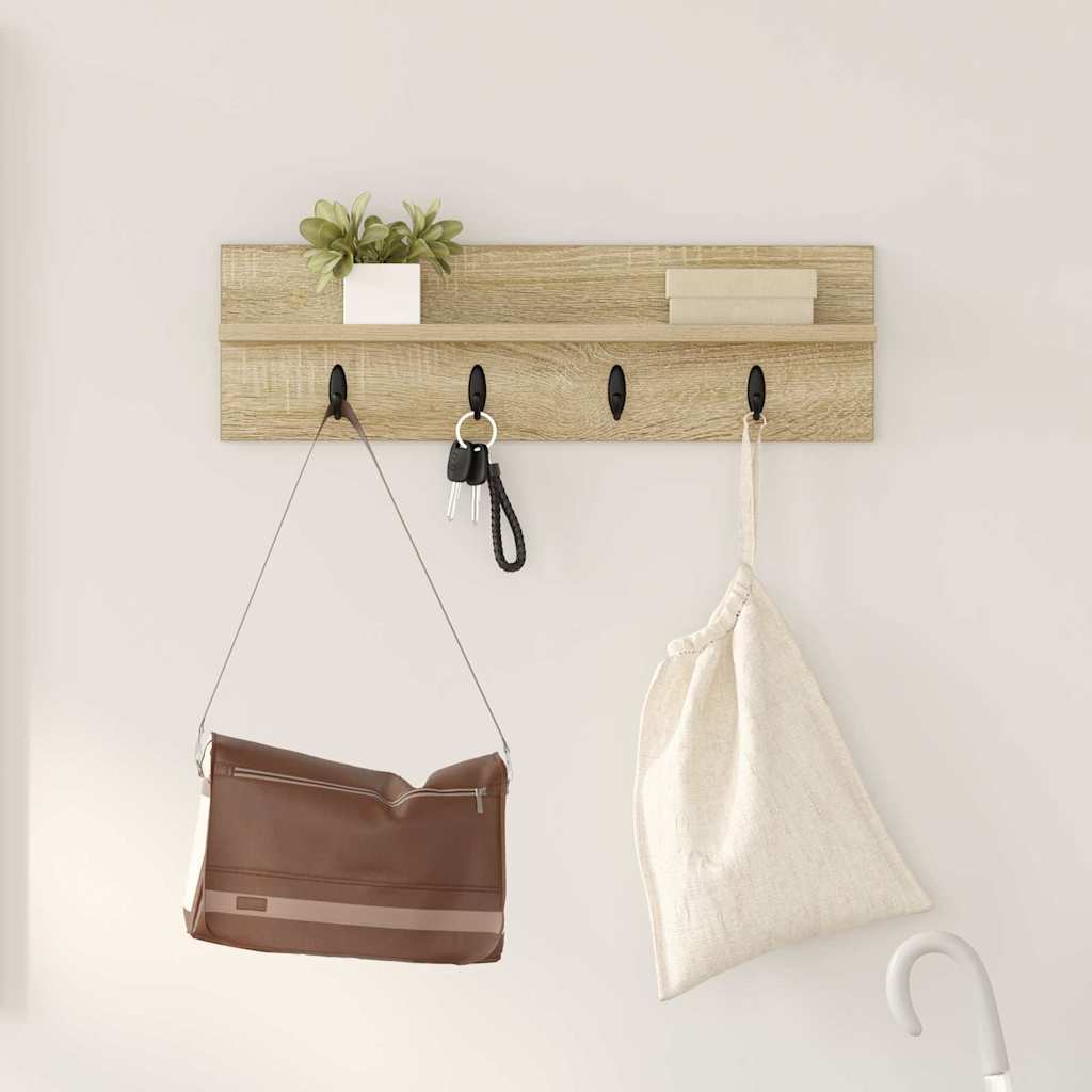 Appendiabiti a muro Rovere Sonoma 60 x 10,5 x 18 cm