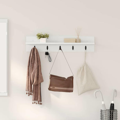 Appendiabiti a muro Bianco 80 x 10,5 x 18 cm Legno multistrato