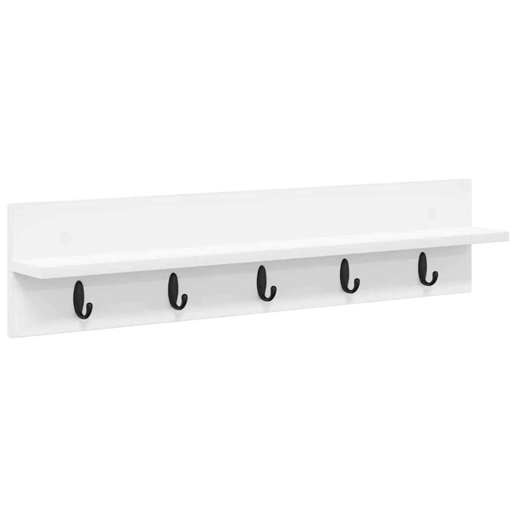 Appendiabiti a muro Bianco 80 x 10,5 x 18 cm Legno multistrato