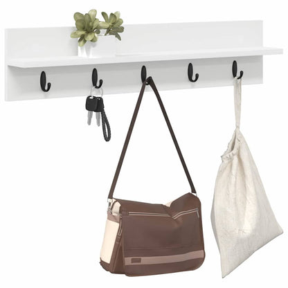 Appendiabiti a muro Bianco 80 x 10,5 x 18 cm Legno multistrato