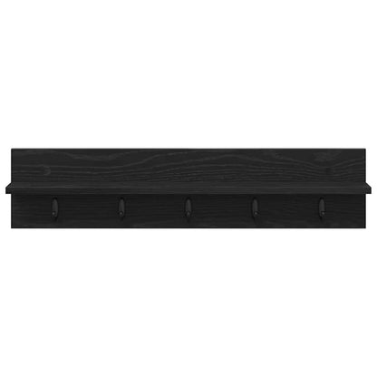 Appendiabiti a muro Rovere Nero 80 x 10,5 x 18 cm