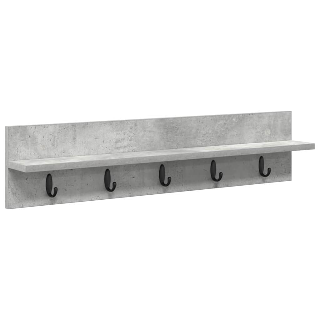 Appendiabiti a muro Grigio cemento 80 x 10,5 x 18 cm