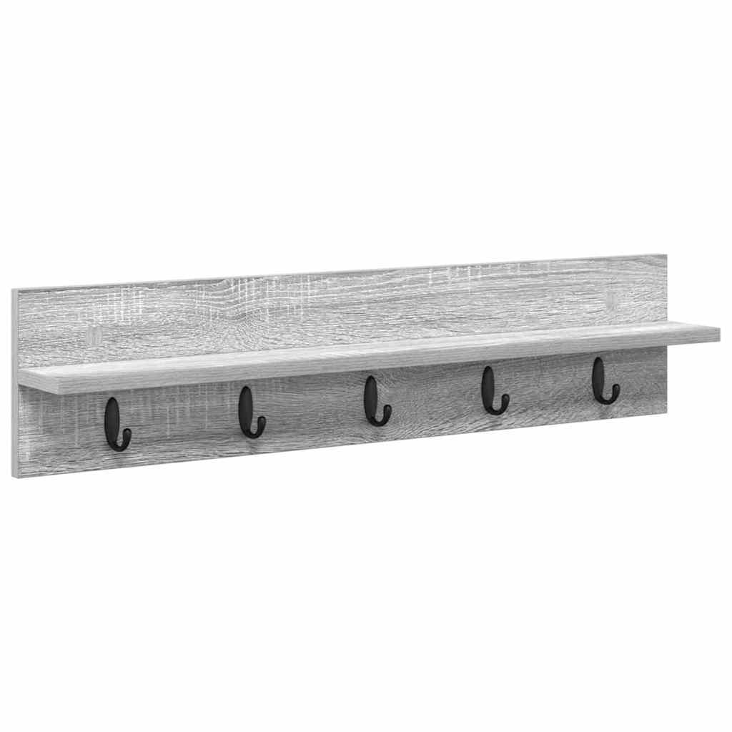 Appendiabiti a muro Grigio Sonoma 80 x 10,5 x 18 cm