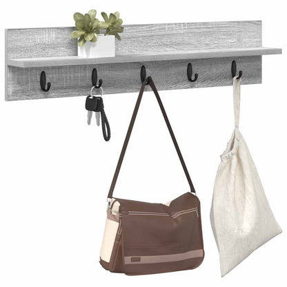 Appendiabiti a muro Grigio Sonoma 80 x 10,5 x 18 cm