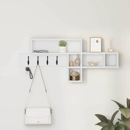 Appendiabiti a muro Bianco 100 x 12 x 43,5 cm Legno multistrato