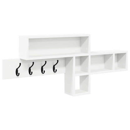 Appendiabiti a muro Bianco 100 x 12 x 43,5 cm Legno multistrato