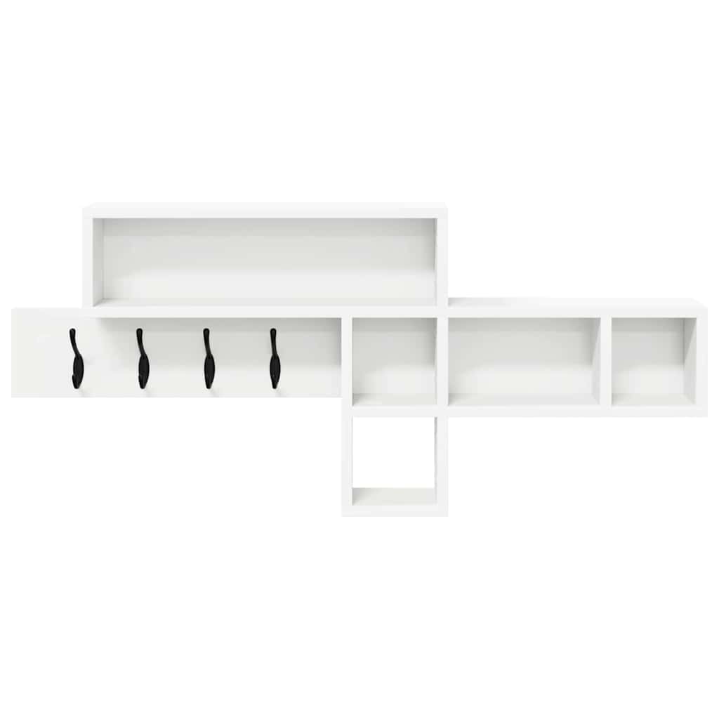 Appendiabiti a muro Bianco 100 x 12 x 43,5 cm Legno multistrato