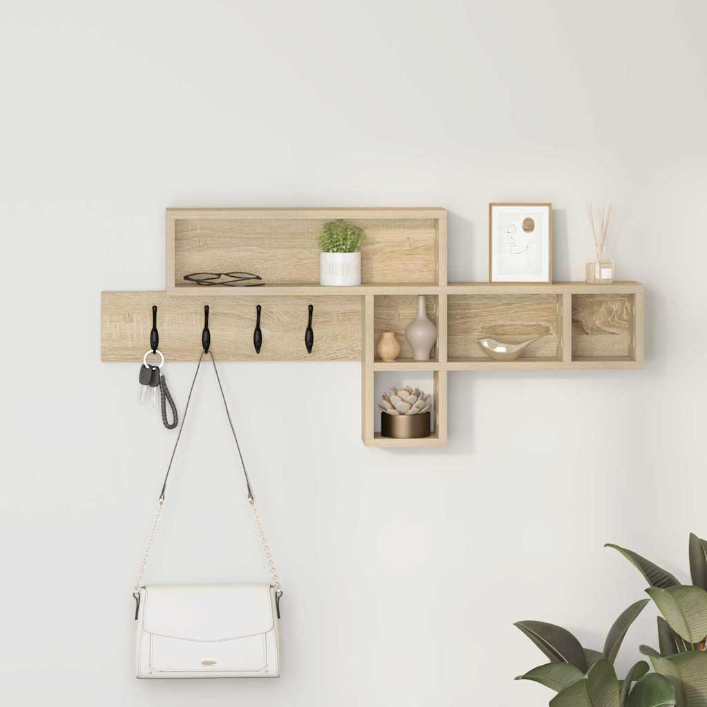 Appendiabiti a muro Rovere Sonoma 100 x 12 x 43,5 cm