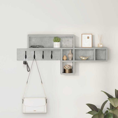 Appendiabiti a muro Grigio cemento 100 x 12 x 43,5 cm