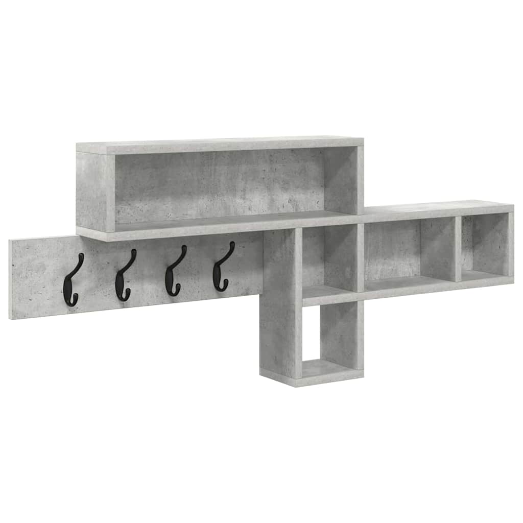Appendiabiti a muro Grigio cemento 100 x 12 x 43,5 cm
