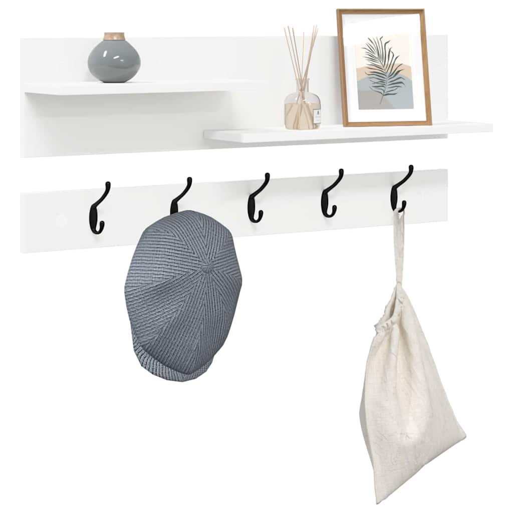 Appendiabiti a muro Bianco 90 x 15 x 36 cm Legno multistrato