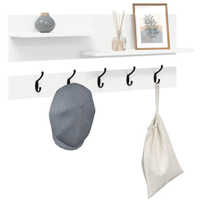 Appendiabiti a muro Bianco 90 x 15 x 36 cm Legno multistrato