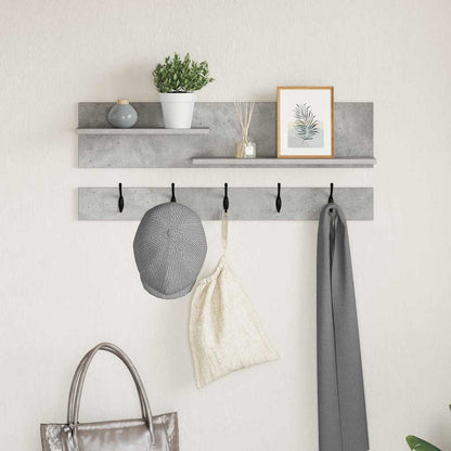 Appendiabiti a muro Grigio cemento 90 x 15 x 36 cm