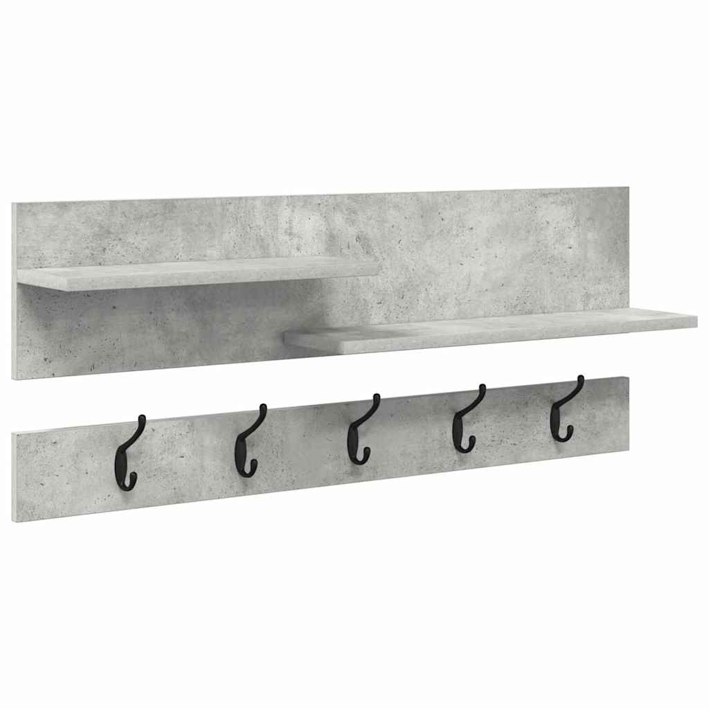 Appendiabiti a muro Grigio cemento 90 x 15 x 36 cm