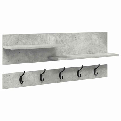 Appendiabiti a muro Grigio cemento 90 x 15 x 36 cm