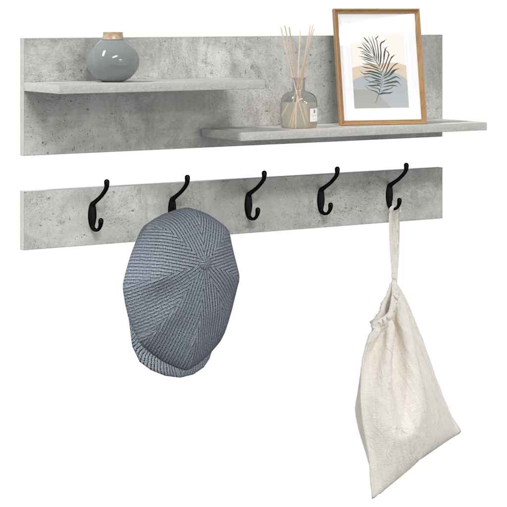 Appendiabiti a muro Grigio cemento 90 x 15 x 36 cm