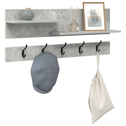 Appendiabiti a muro Grigio cemento 90 x 15 x 36 cm