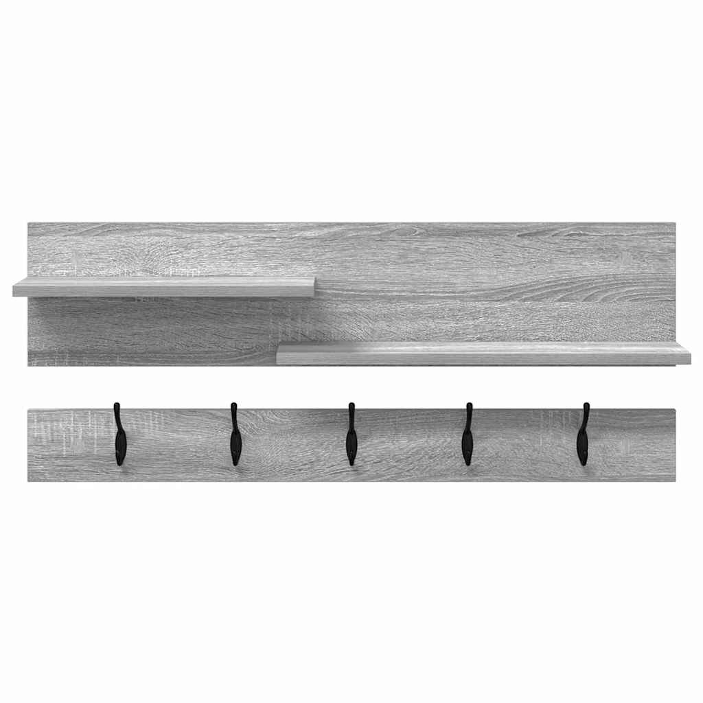 Appendiabiti a muro Grigio Sonoma 90 x 15 x 36 cm