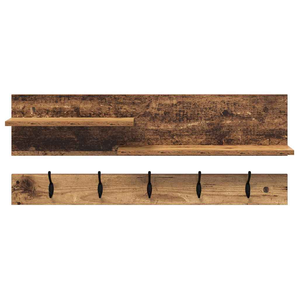 Appendiabiti a muro Legno vecchio 90 x 15 x 36 cm