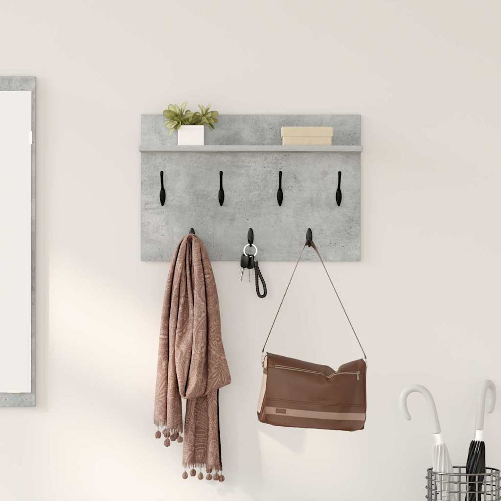 Appendiabiti a muro Grigio cemento 60 x 40 x 12 cm