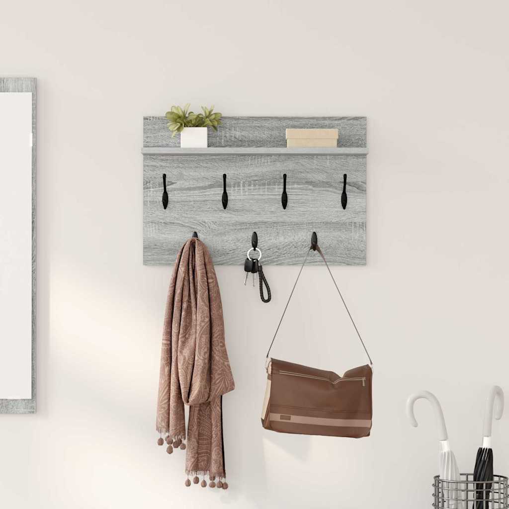 Appendiabiti a muro Grigio Sonoma 60 x 40 x 12 cm