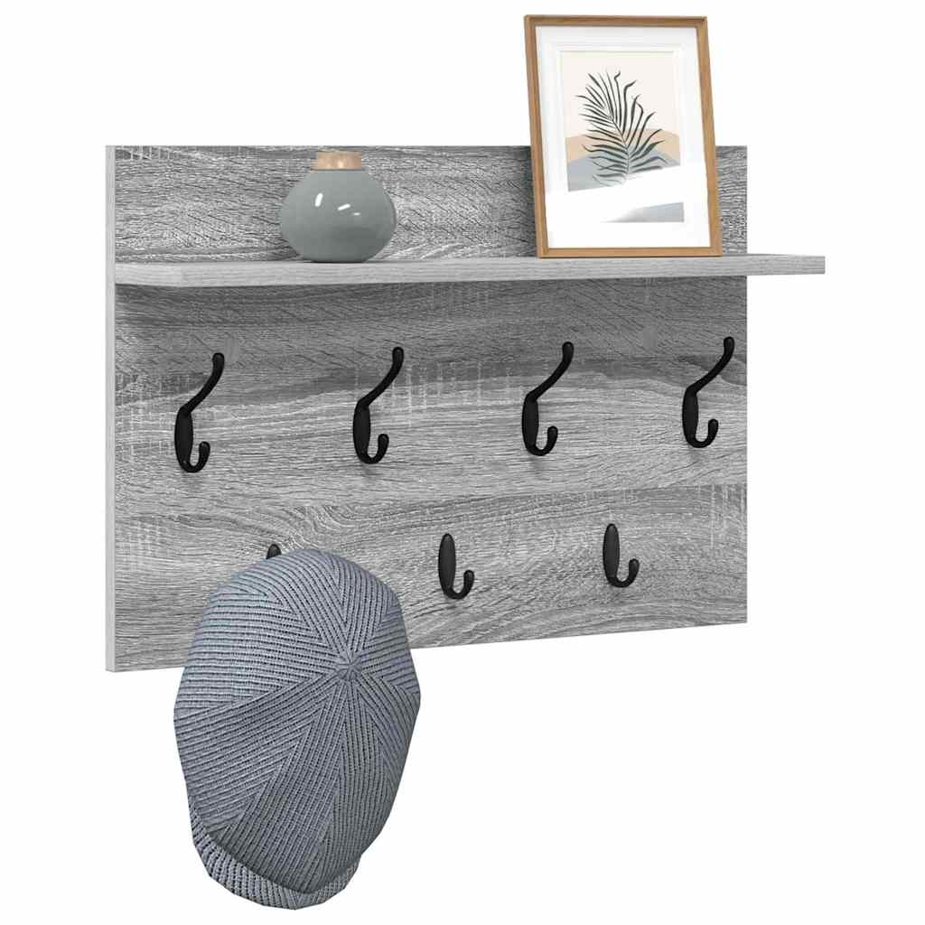 Appendiabiti a muro Grigio Sonoma 60 x 40 x 12 cm