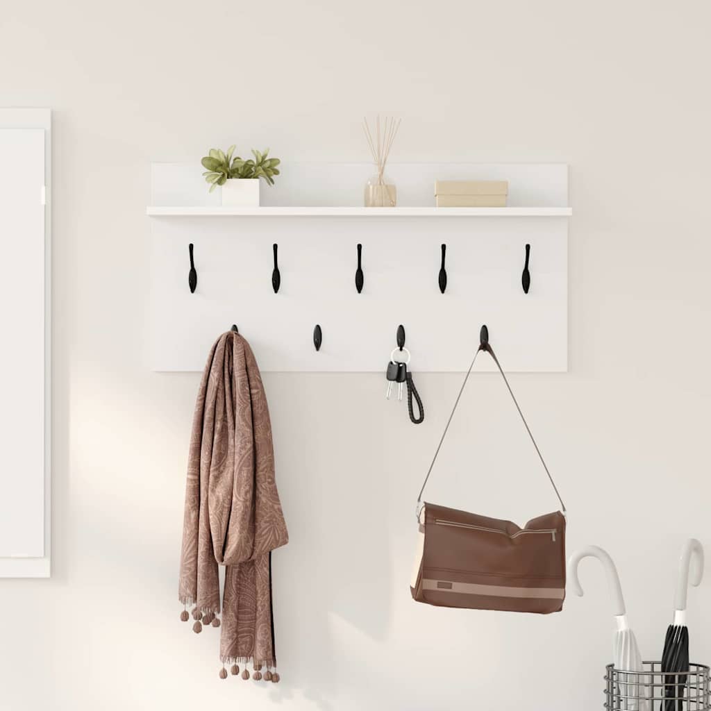Appendiabiti a muro Bianco 80 x 40 x 12 cm Legno multistrato