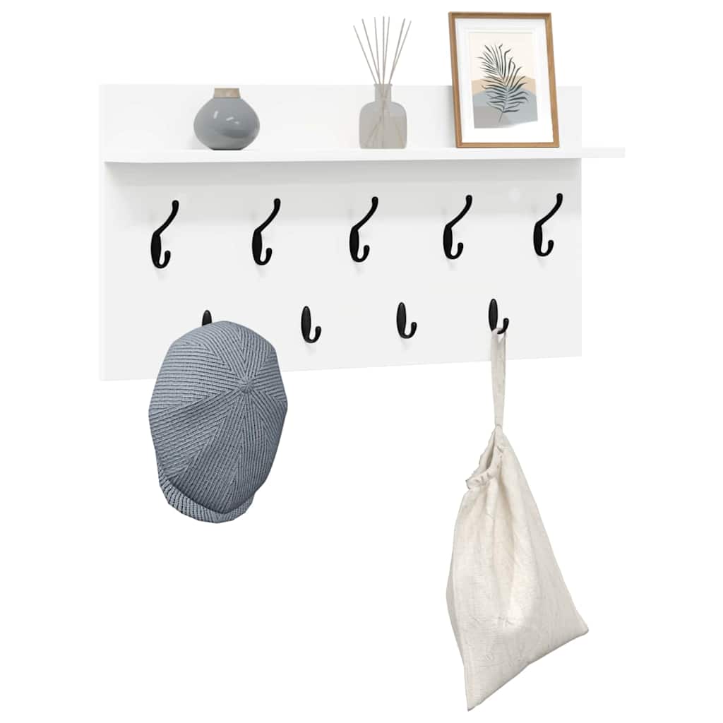 Appendiabiti a muro Bianco 80 x 40 x 12 cm Legno multistrato