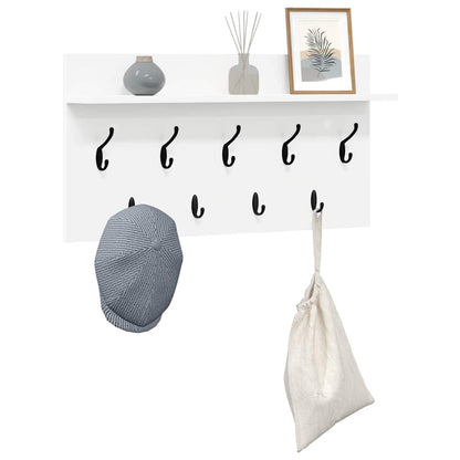 Appendiabiti a muro Bianco 80 x 40 x 12 cm Legno multistrato