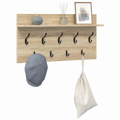 Appendiabiti a muro Rovere Sonoma 80 x 40 x 12 cm
