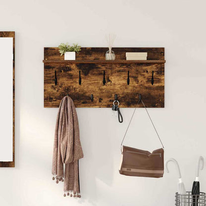 Appendiabiti a muro con lo scaffale Rovere fumÃ© 80 x 40 x 12 cm