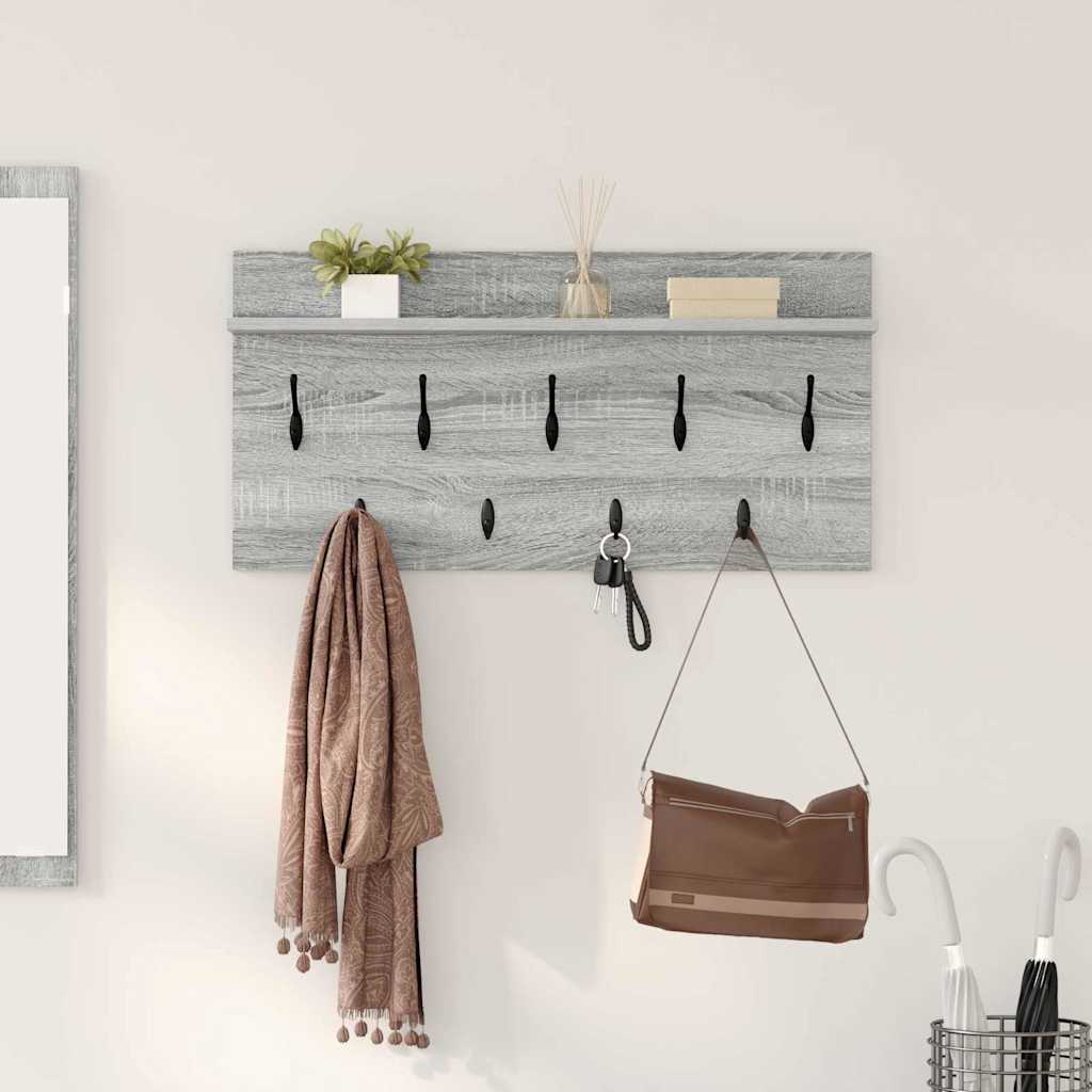 Appendiabiti a muro Grigio Sonoma 80 x 40 x 12 cm