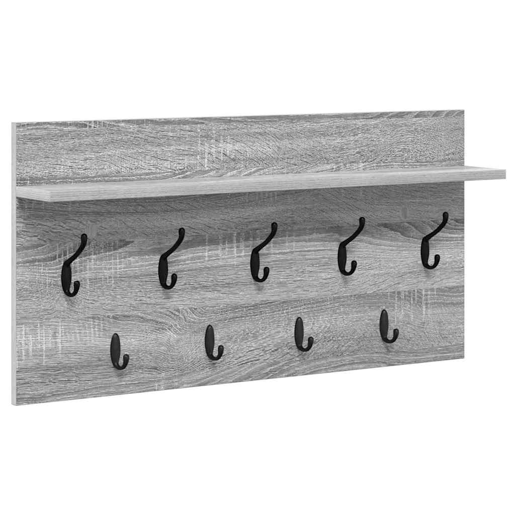Appendiabiti a muro Grigio Sonoma 80 x 40 x 12 cm