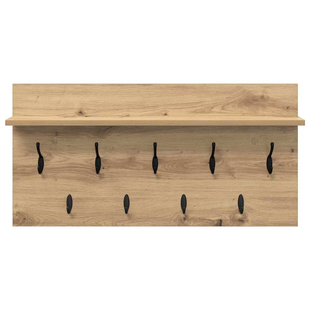 Appendiabiti a muro Rovere artigianale 80 x 40 x 12 cm