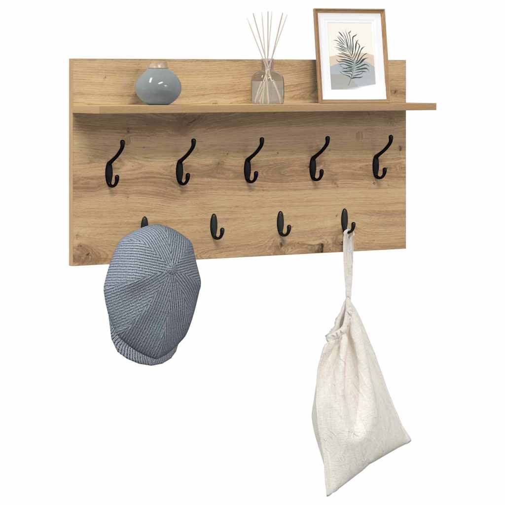 Appendiabiti a muro Rovere artigianale 80 x 40 x 12 cm