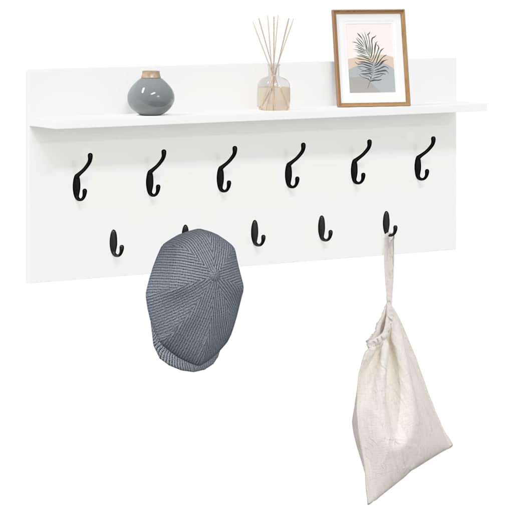Appendiabiti a muro Bianco 100 x 40 x 12 cm Legno multistrato