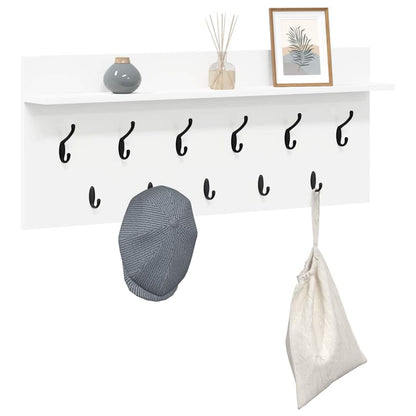 Appendiabiti a muro Bianco 100 x 40 x 12 cm Legno multistrato