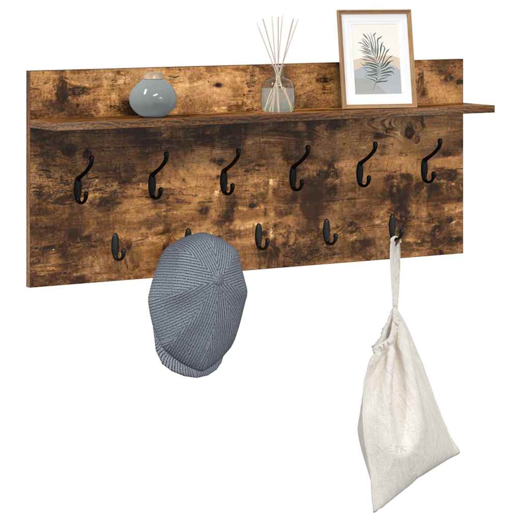 Appendiabiti a muro Rovere fumÃ© 100 x 40 x 12 cm